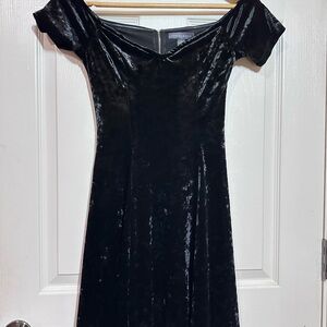 Elegant Black Velvet Dress